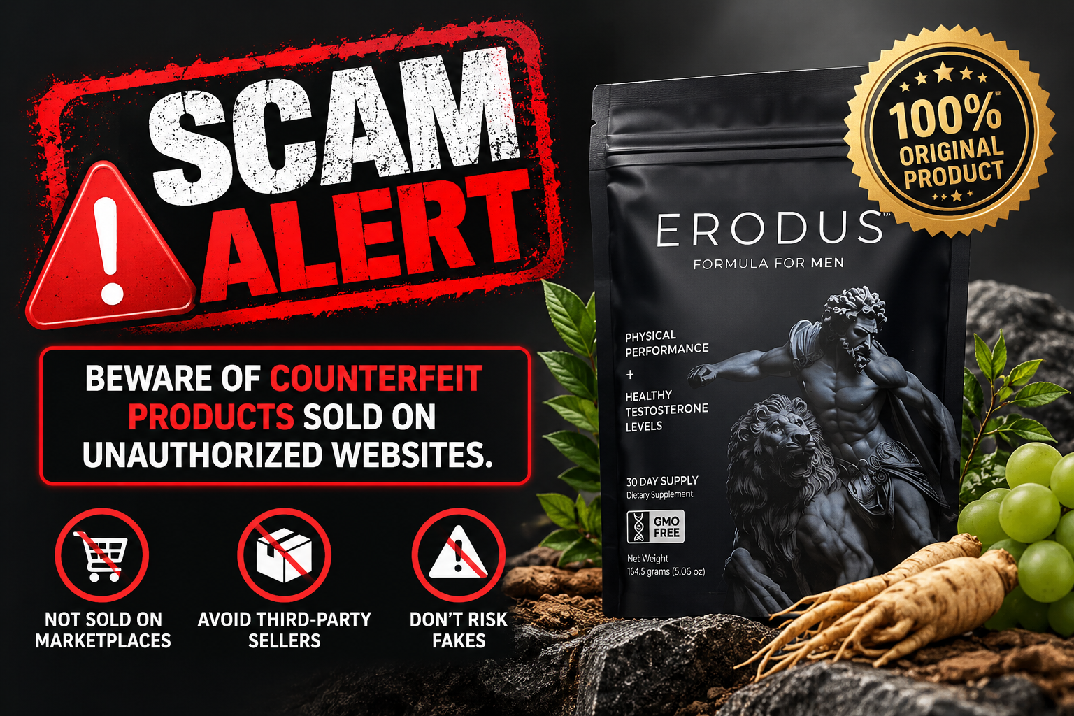 Warning about fake Erodus sold on marketplaces